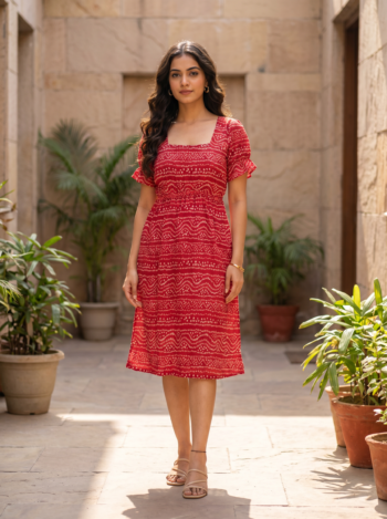 SCARLET BREEZE SMOKED DRESS