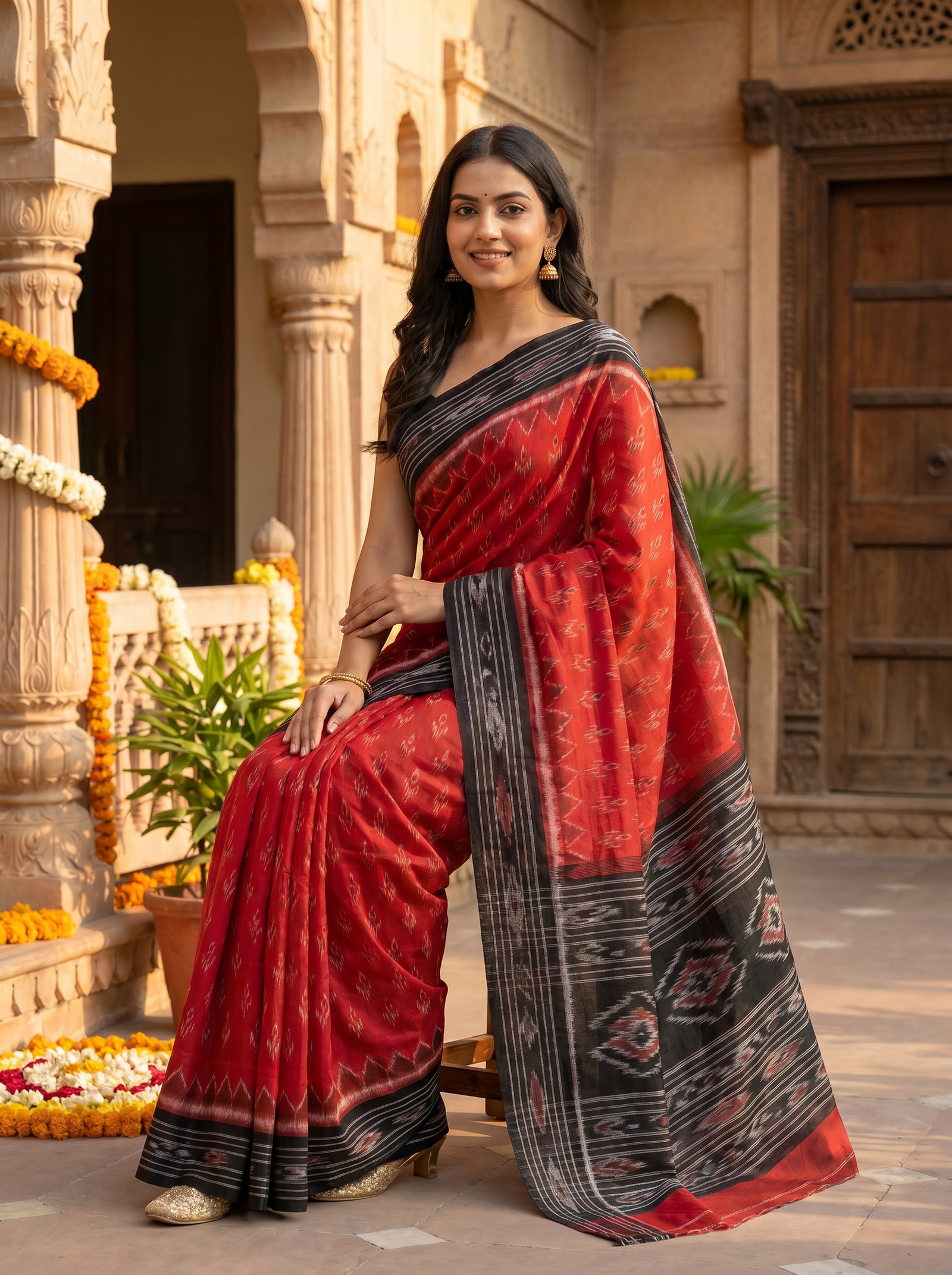 sambalpuri red saree 3.3
